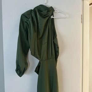 Petal and pup high neck one sleeve with cutout dress